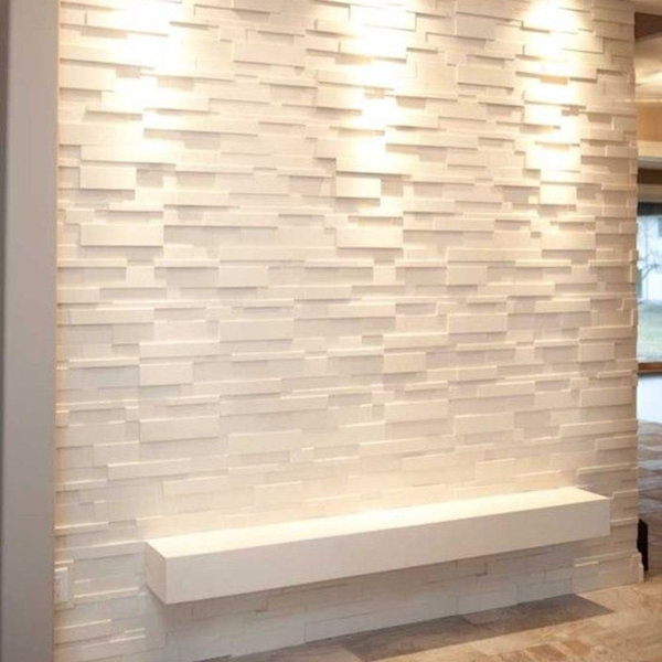 Latitude Run 20" x 20" Vinyl Wall Paneling in white Wayfair